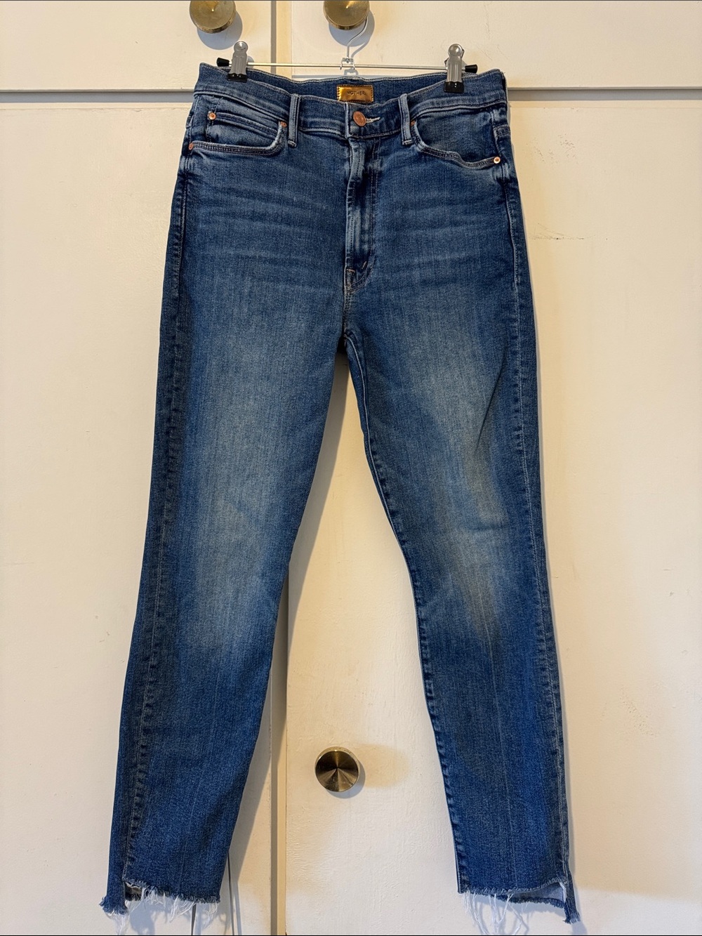MOTHER Denim Jeans in Medium Blue Wash